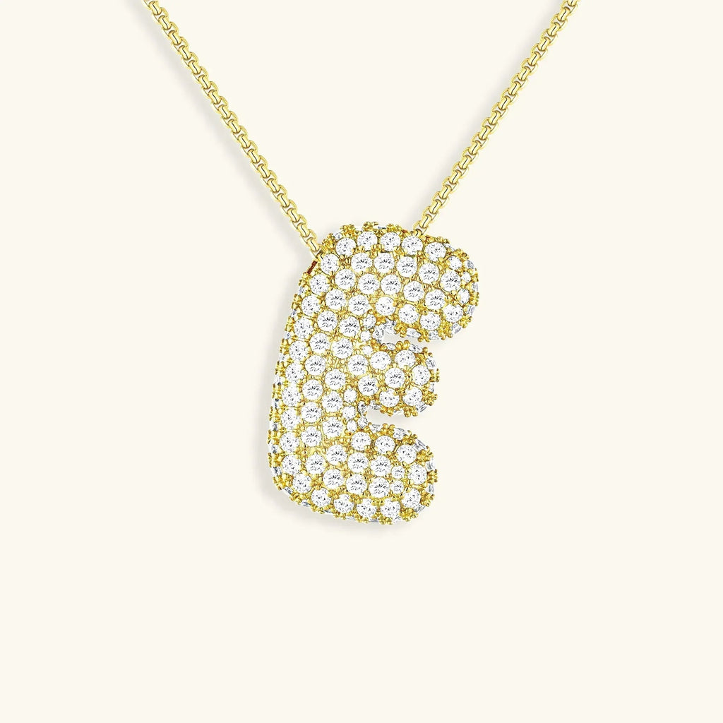 Initialen-Diamantkette mit Blasenschrift