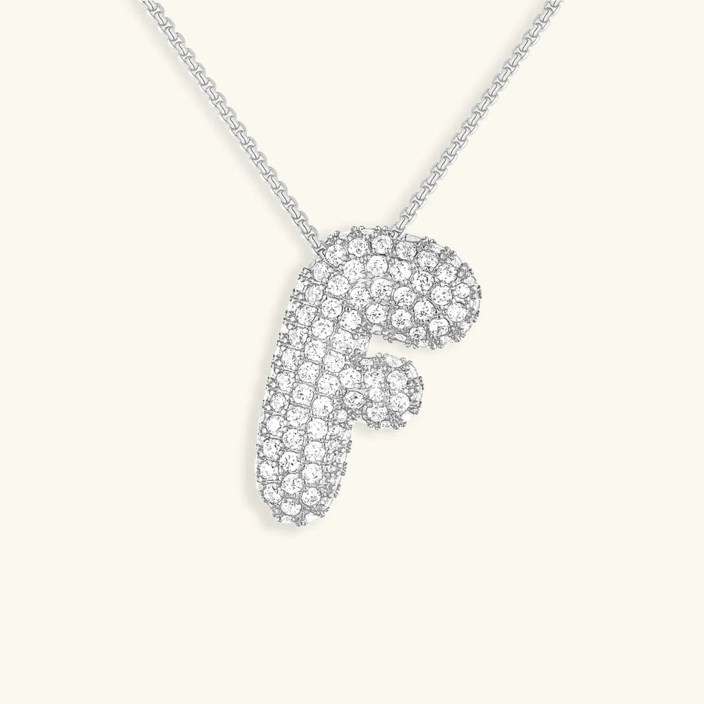 Initialen-Diamantkette mit Blasenschrift