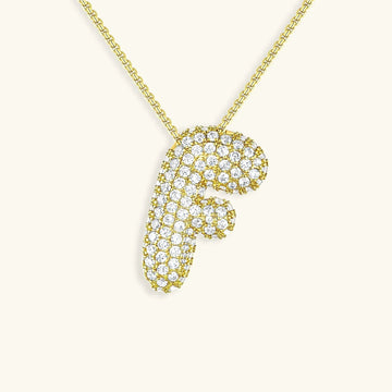 Initialen-Diamantkette mit Blasenschrift