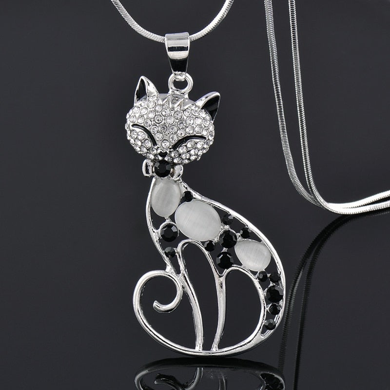 Liebes-Katzen Sterlingsilberkette