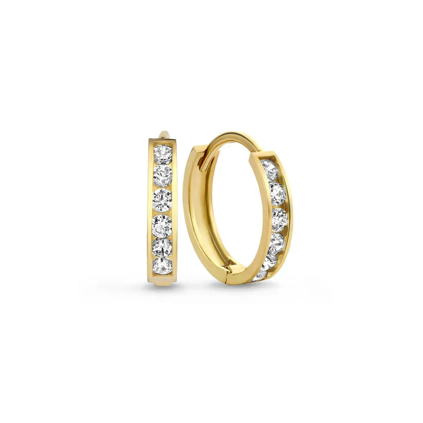 Dara Brillane Stein-Ohrringe-Set | Gold