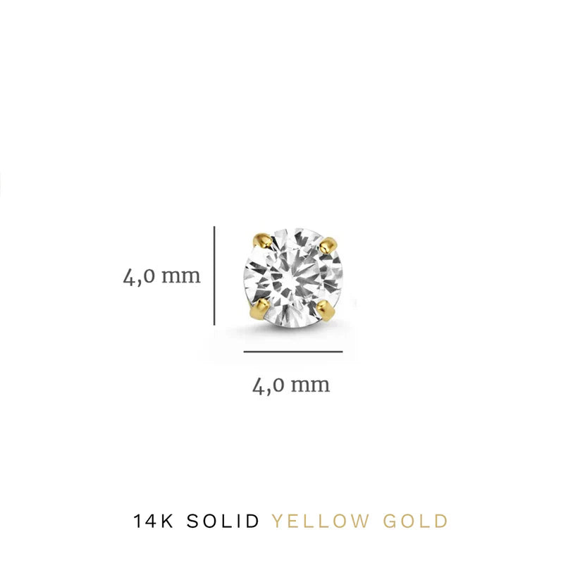 Dara Brillane Stein-Ohrringe-Set | Gold