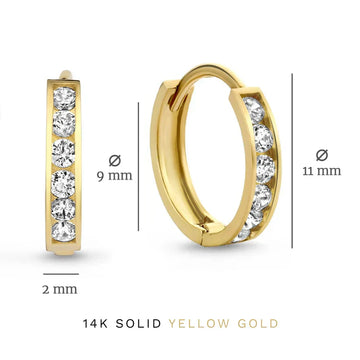 Dara Brillane Stein-Ohrringe-Set | Gold