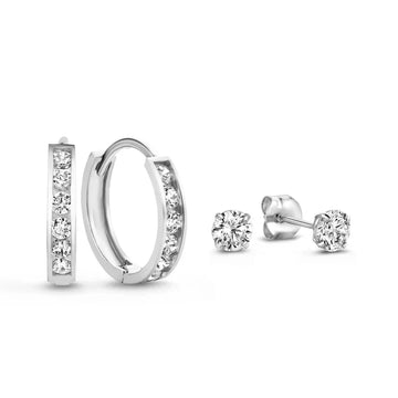 Dara Brillane Stein-Ohrringe-Set | Gold