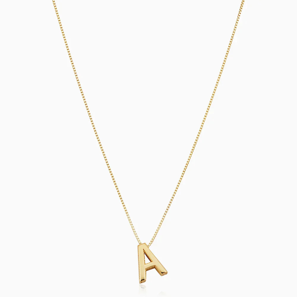 Liebesbrief-Initialen-Kette | Gold