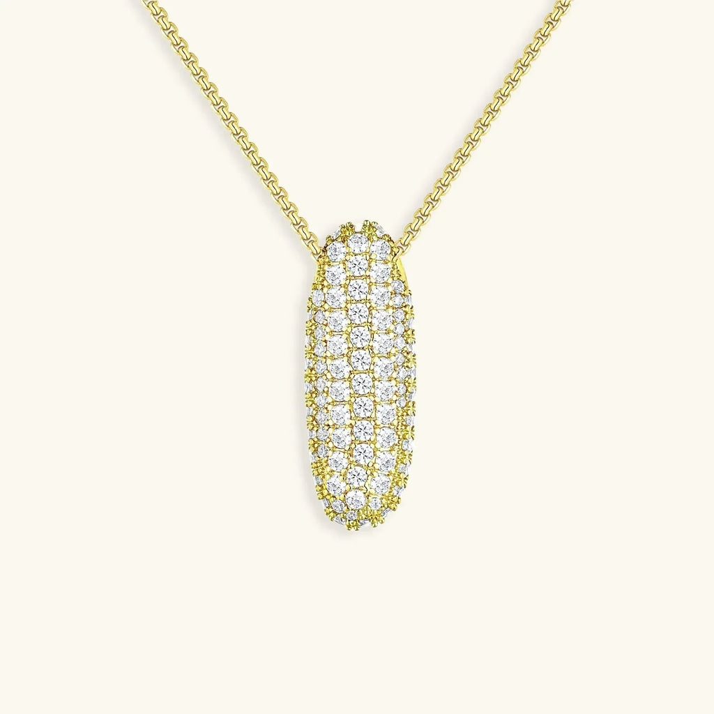 Initialen-Diamantkette mit Blasenschrift