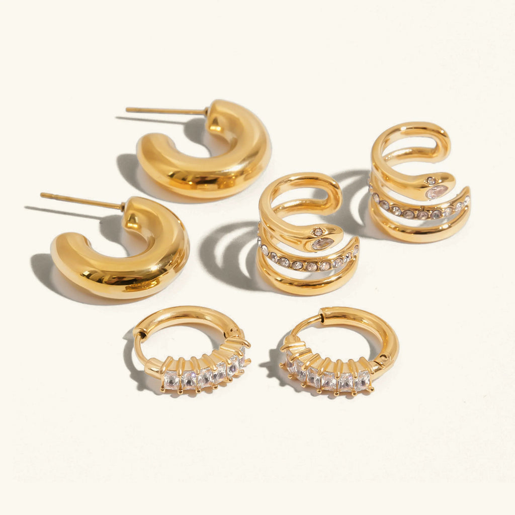 Orielle Basis Gold Ohrringe Set