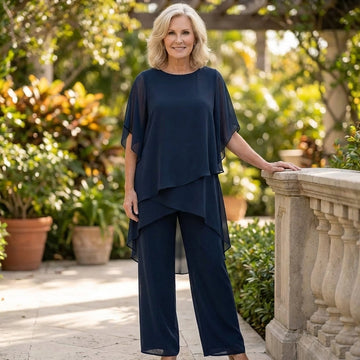 Kimmy | Drapiertes Oberteil mit Palazzo-Hose
