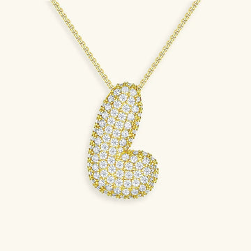 Initialen-Diamantkette mit Blasenschrift