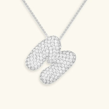 Initialen-Diamantkette mit Blasenschrift