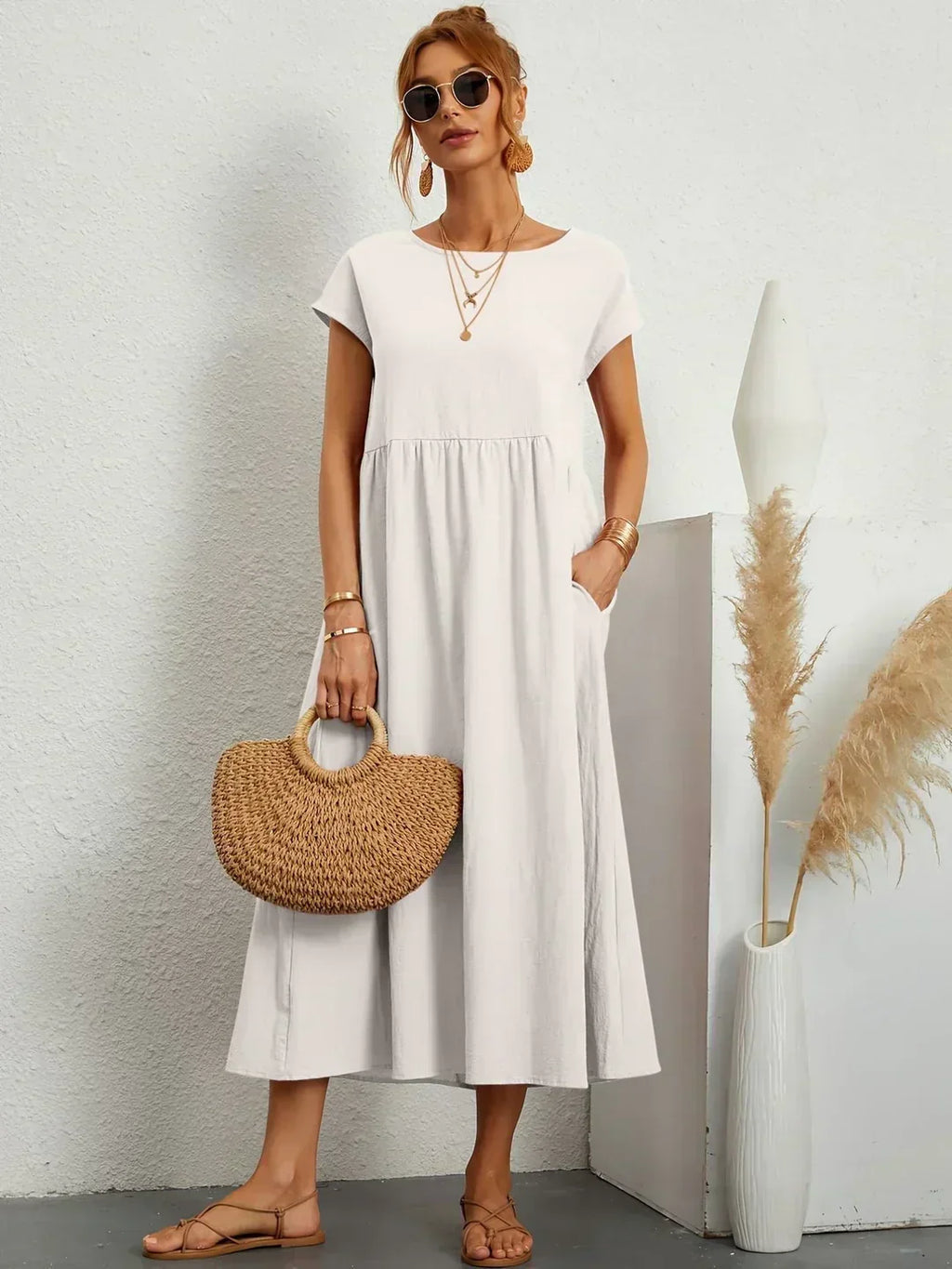 HEIKE | FLIESSENDES MIDIKLEID VON ZEITLOSER ELEGANZ
