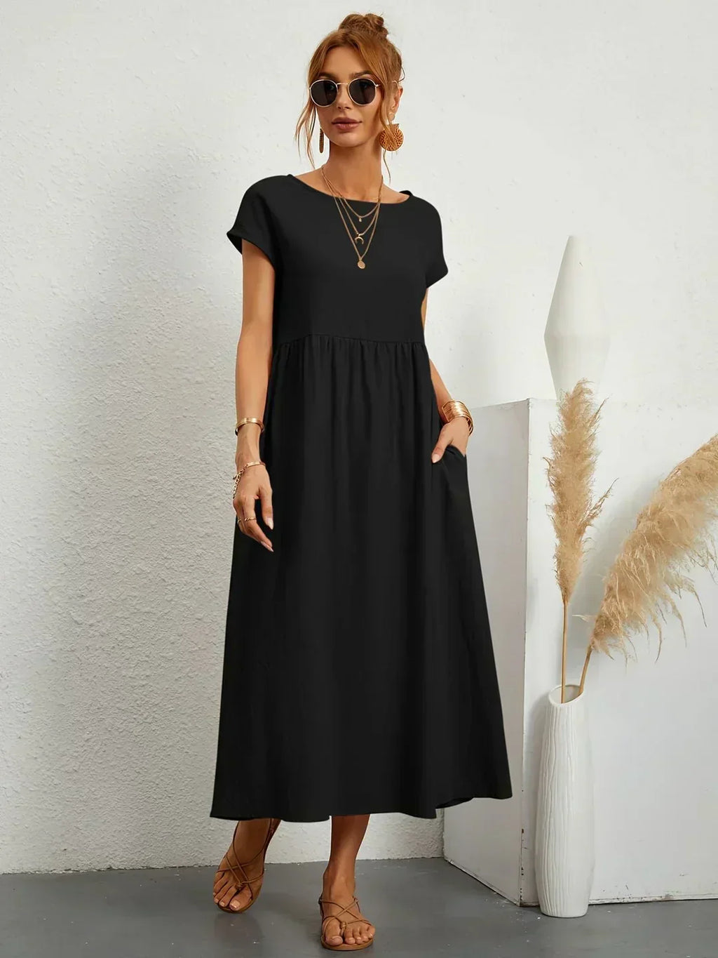 HEIKE | FLIESSENDES MIDIKLEID VON ZEITLOSER ELEGANZ