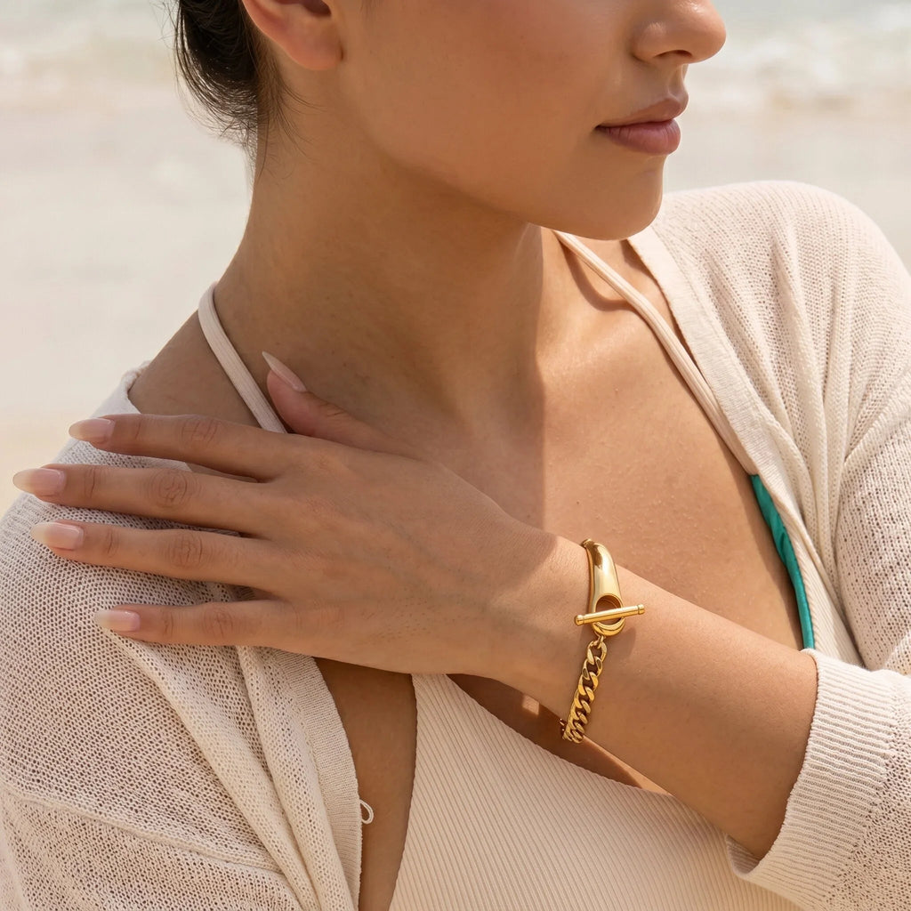 Myrna Ketten Gold Armreif