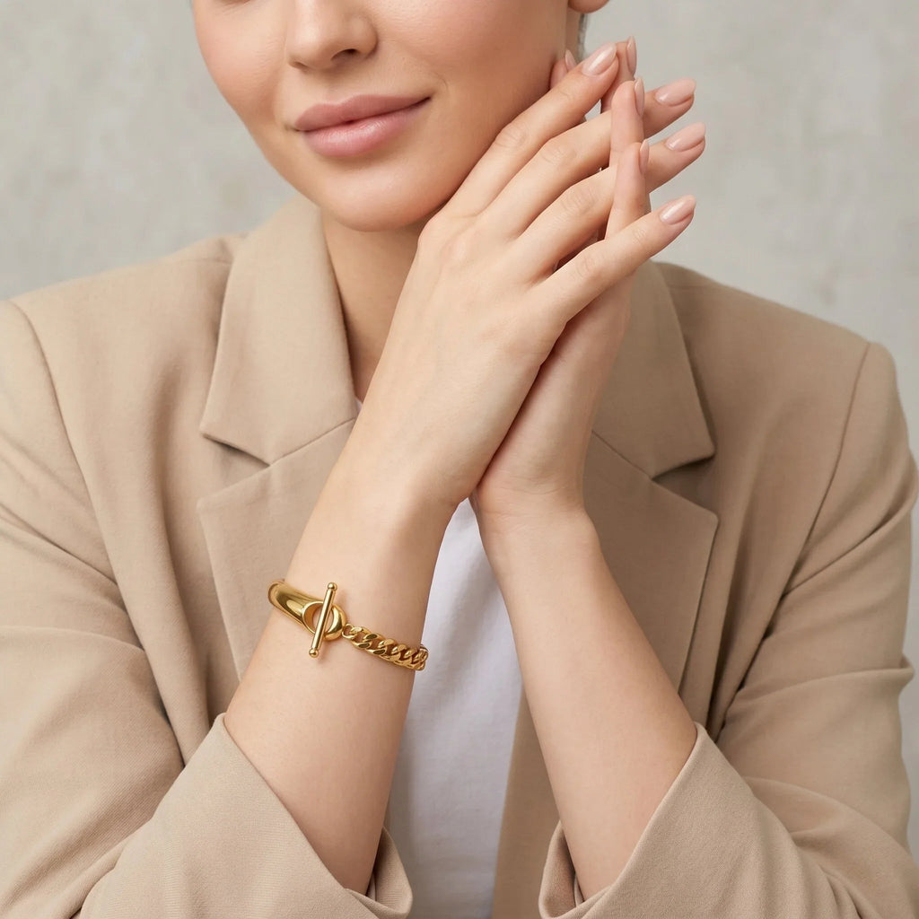 Myrna Ketten Gold Armreif