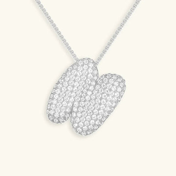 Initialen-Diamantkette mit Blasenschrift