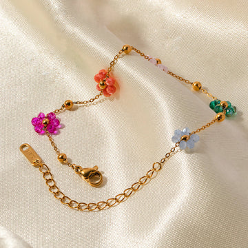 Azalea Blumen Gold Armband