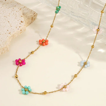 Azalea Blumen Gold Kette