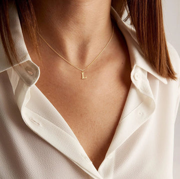 Therese Buchstaben Initial Gold Kette