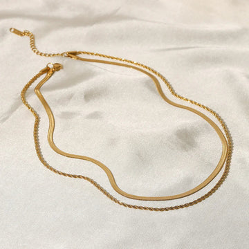 Hailey Mehrlagige Gold Kette
