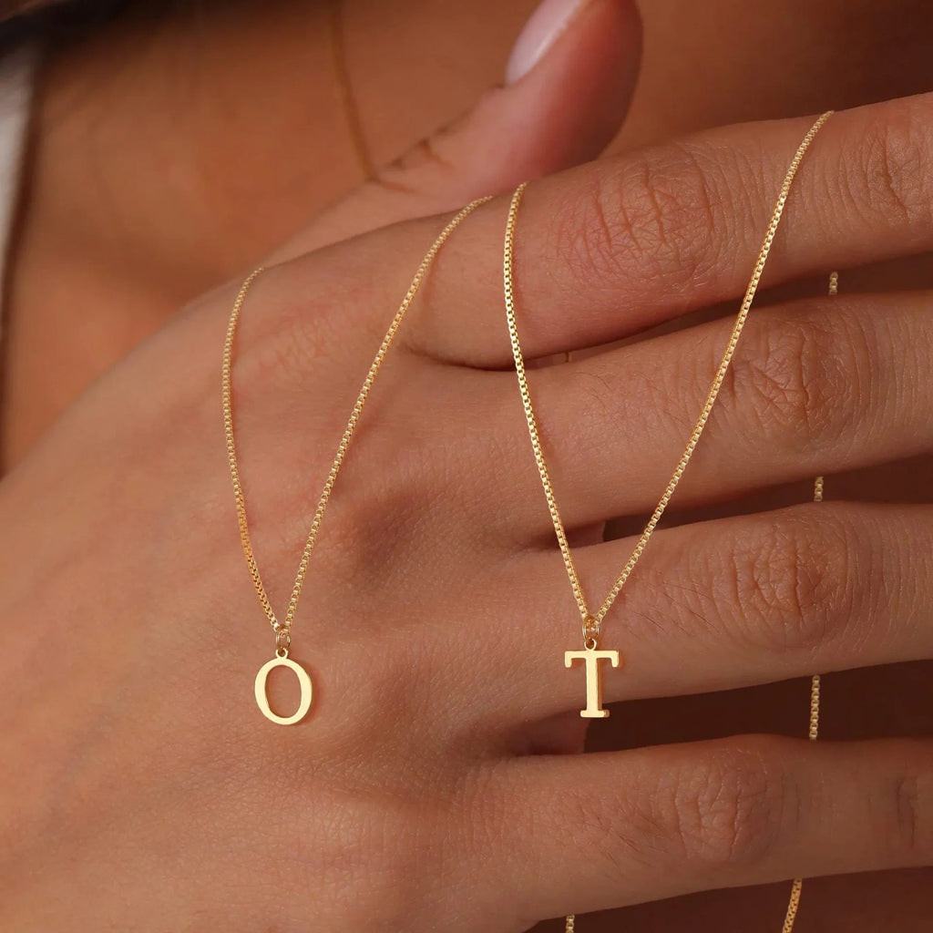 Therese Buchstaben Initial Gold Kette