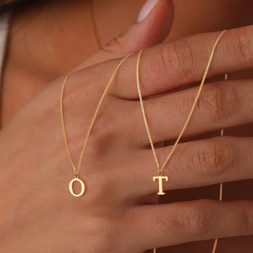 Therese Buchstaben Initial Gold Kette