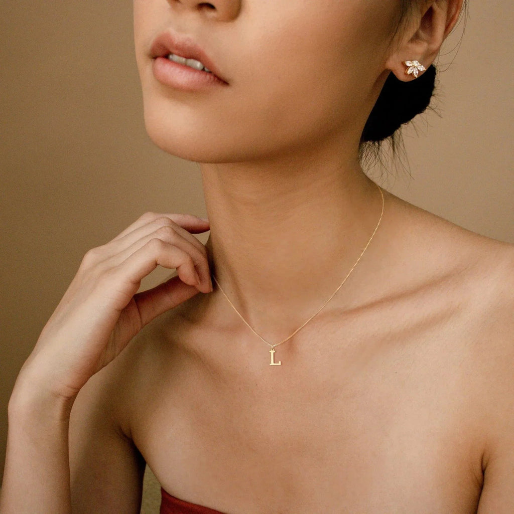 Therese Buchstaben Initial Gold Kette