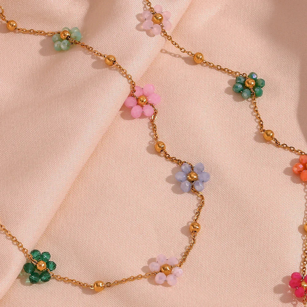 Azalea Blumen Gold Kette