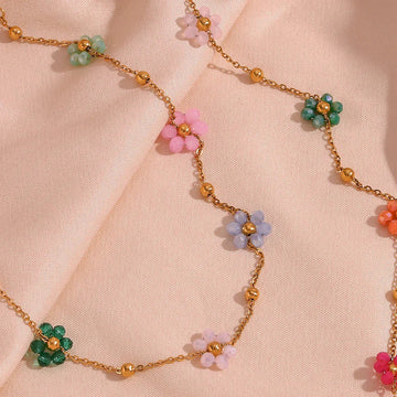 Azalea Blumen Gold Kette