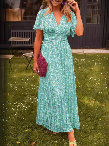 Élina – Lange fließende Blumenrobe