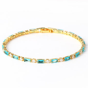 Funkelndes Gold-Türkis-Armband