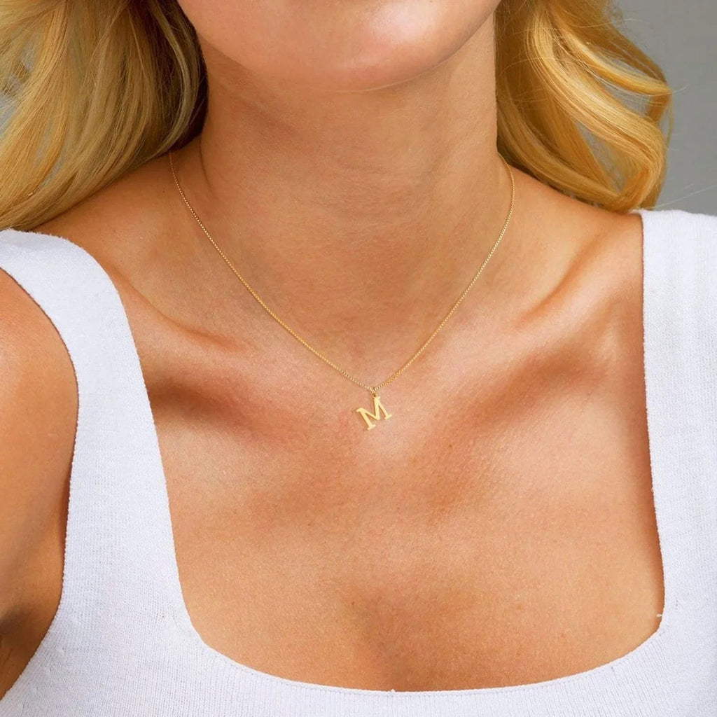 Therese Buchstaben Initial Gold Kette