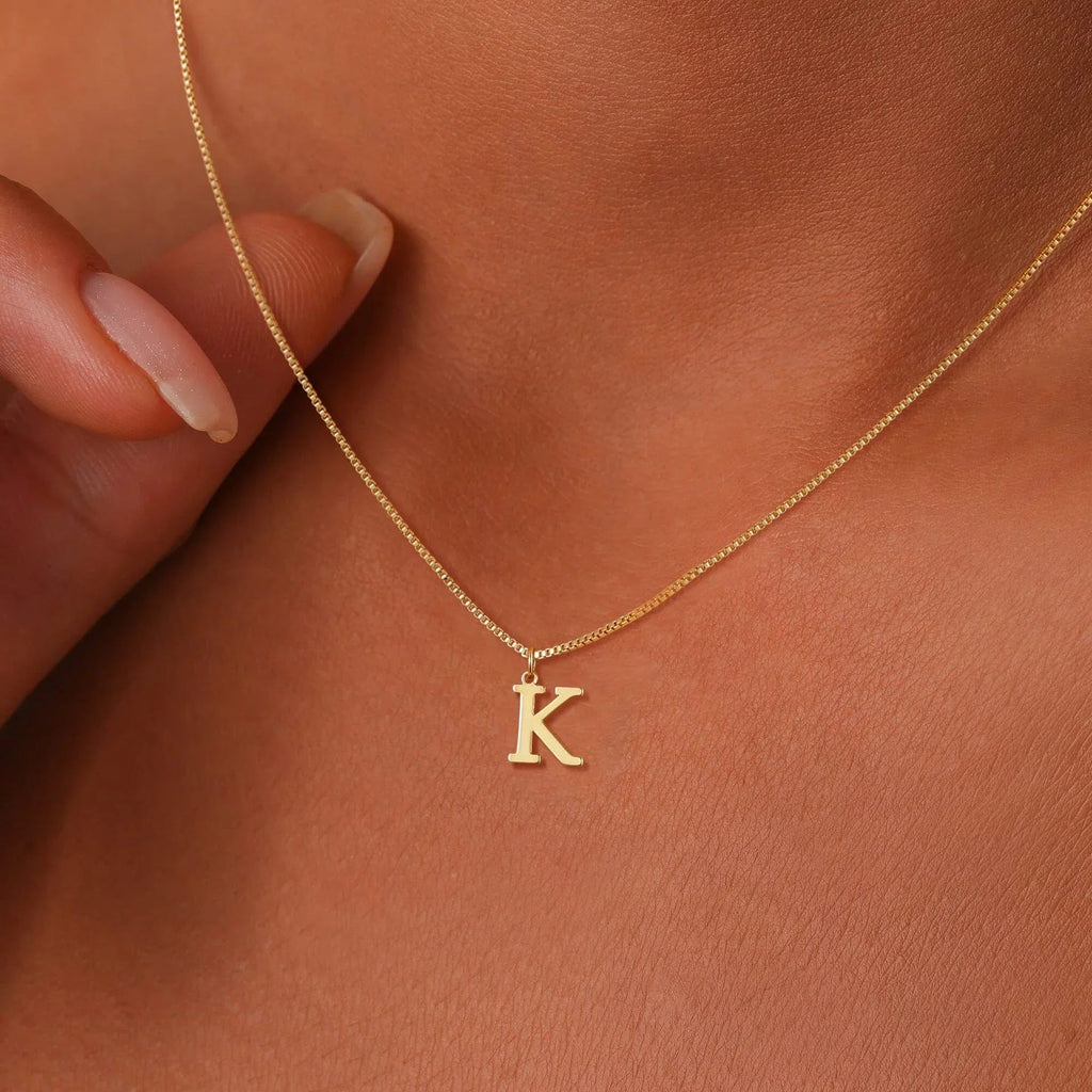 Therese Buchstaben Initial Gold Kette