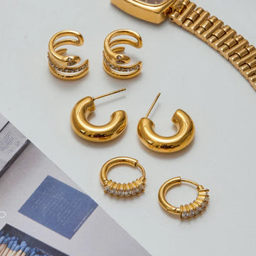 Orielle Basis Gold Ohrringe Set