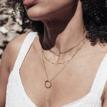 Offene Dreireihige Kreiskette | Gold