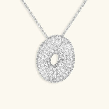 Initialen-Diamantkette mit Blasenschrift