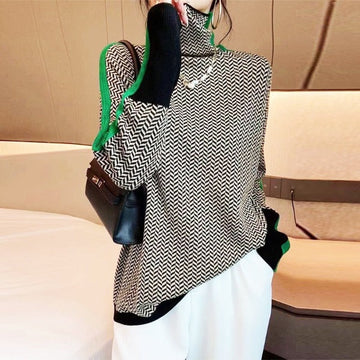 Brigitte Atelier | Malou – Rollkragenpullover mit Kontraststreifen