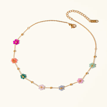Azalea Blumen Gold Kette
