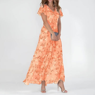 Missy | Maxikleid mit Blumenmuster und V-Ausschnitt