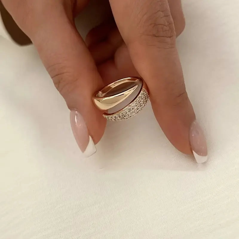 Eleganter Ring mit funkelnden Steinen (1+1 GRATIS)