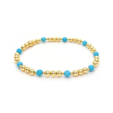 Auffälliges Türkis-Charm-Armband