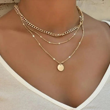 Elegante Gold- und Silberplattierte Halskette