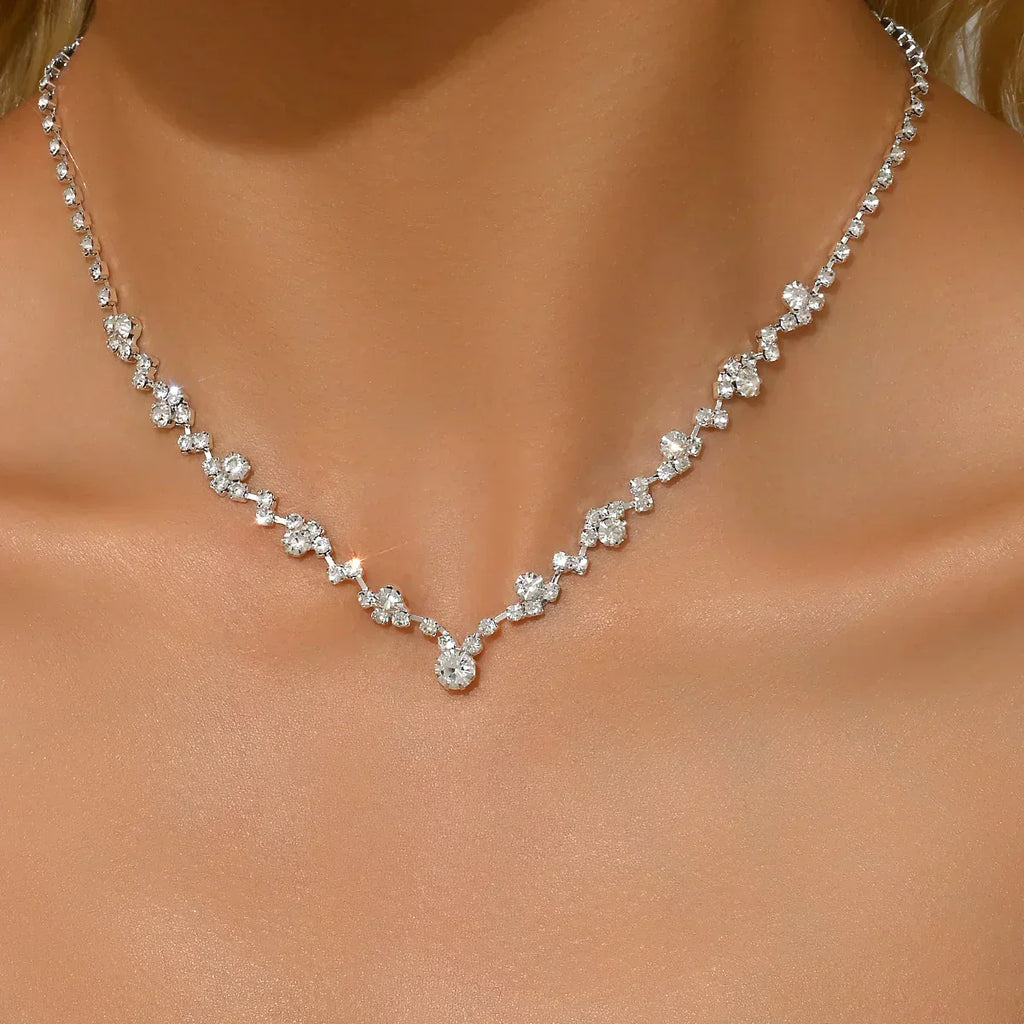 Elegante Hochzeitskette mit Diamanten