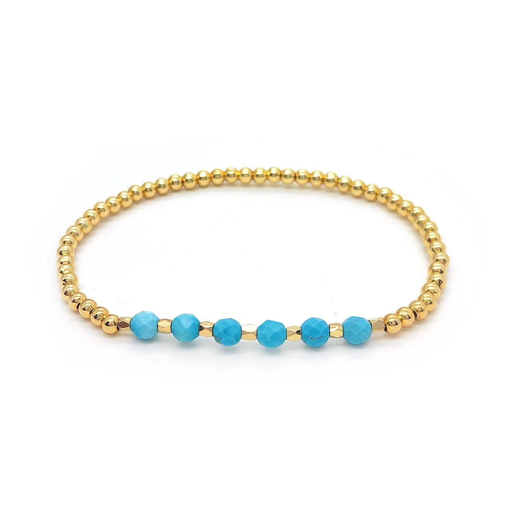 Auffälliges Türkis-Charm-Armband