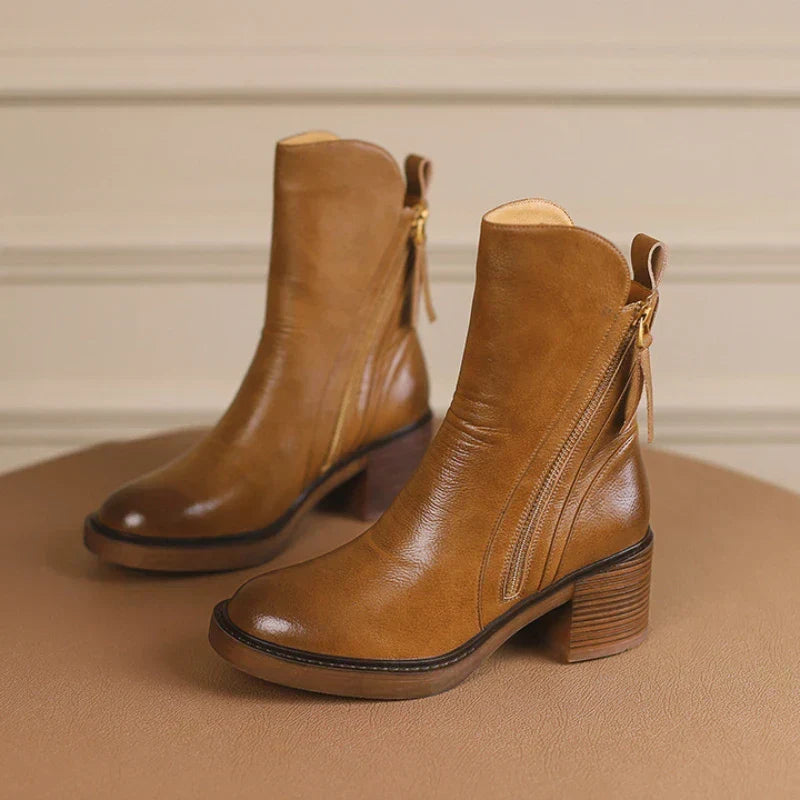 Aria Leder-Ankle-Boots