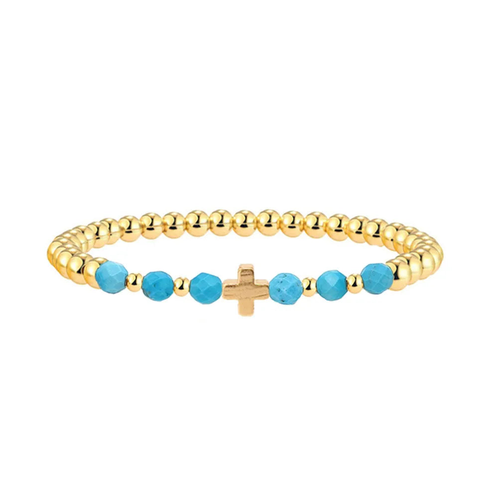 Auffälliges Türkis-Charm-Armband