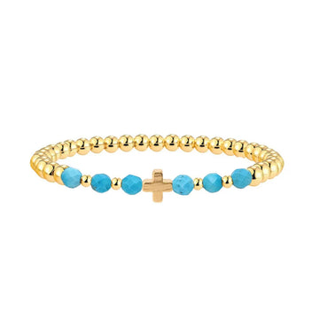 Auffälliges Türkis-Charm-Armband