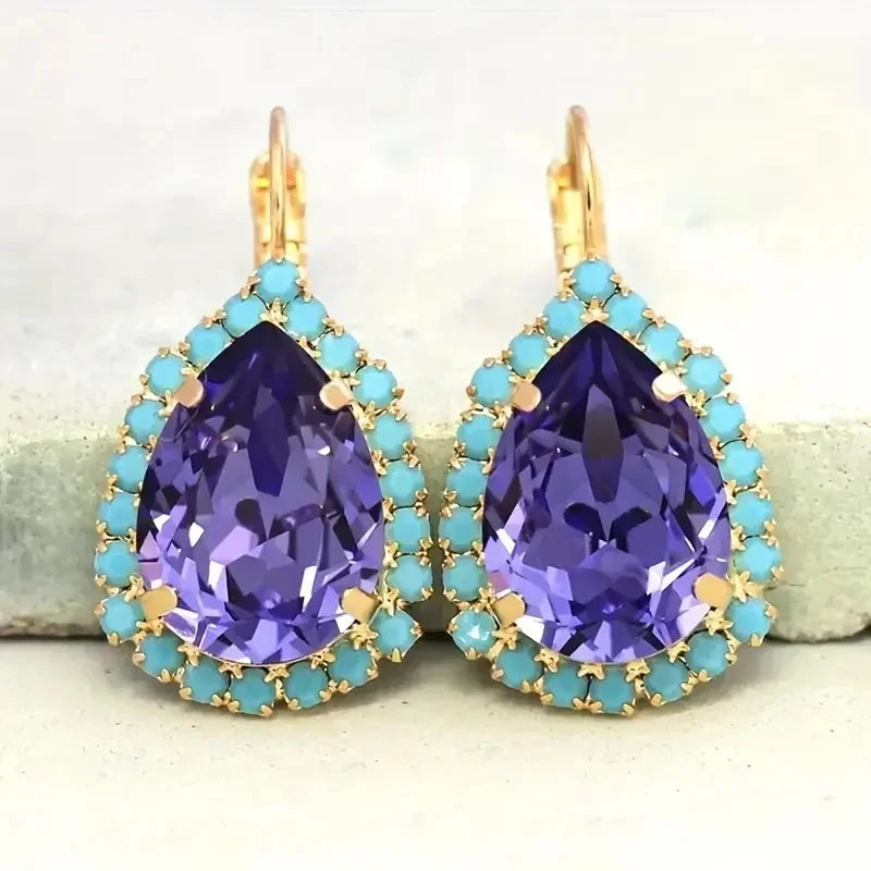 Elegante Vintage-Kristall-Ohrringe