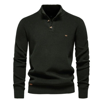 Konrad | Stilvolles Herrenpullover mit Knopfdesign
