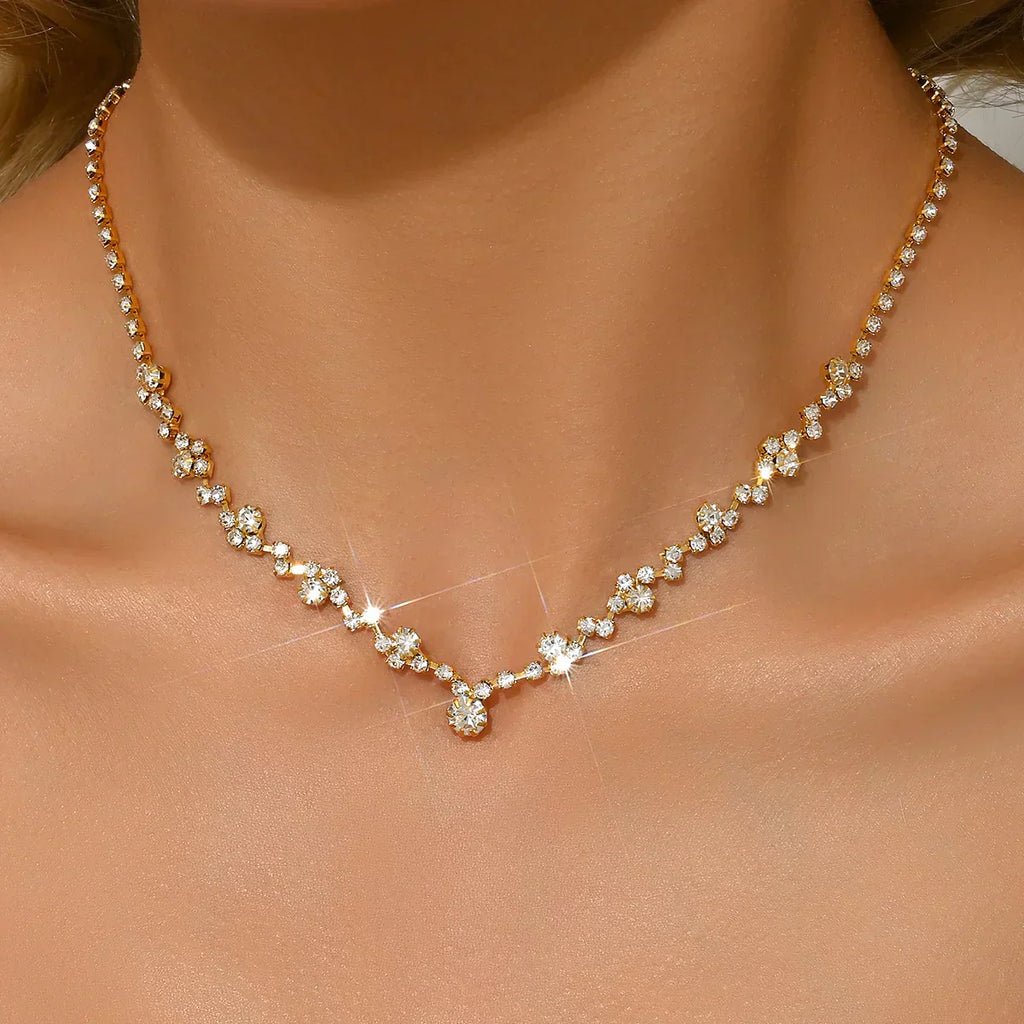 Elegante Hochzeitskette mit Diamanten