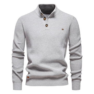 Konrad | Stilvolles Herrenpullover mit Knopfdesign